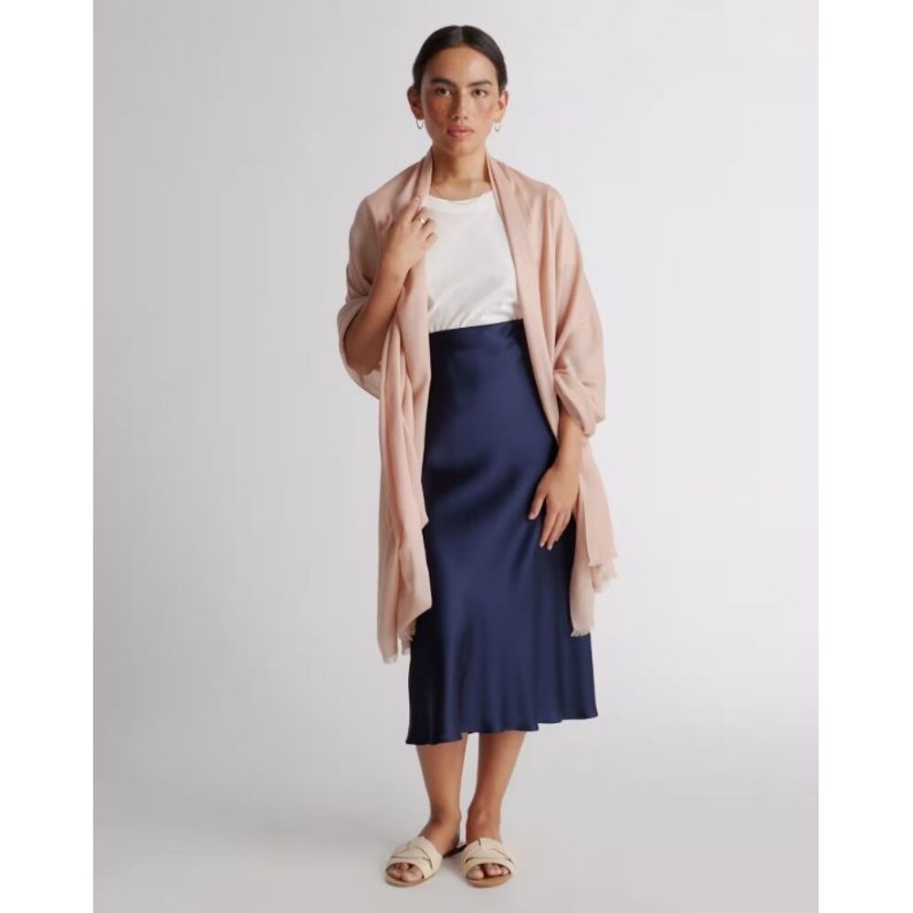 Quince Pink cashmere silk shawl
